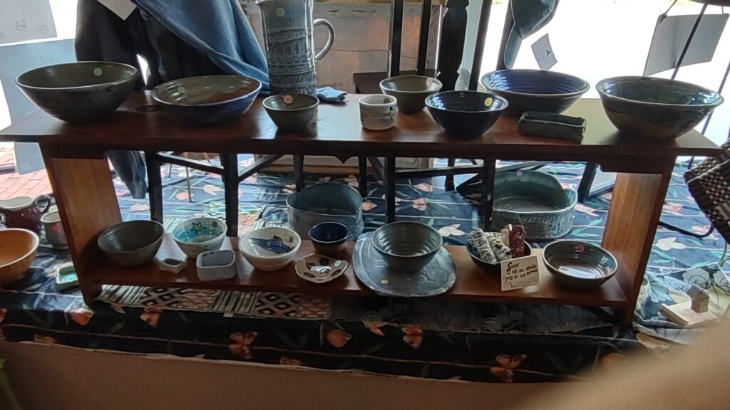 Assortment Of Handcrafted Pottery Bowls And Pitcher